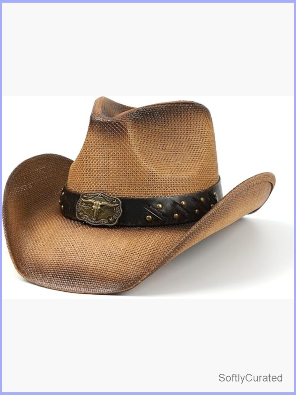 Western Straw Cowboy Hat Wide Brim Sun Protection Unisex